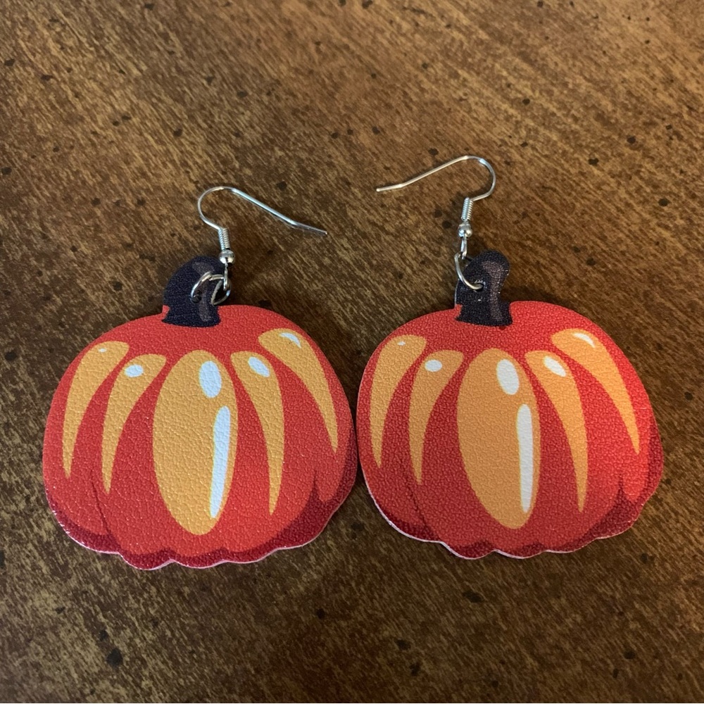 Vintage Fall Pumpkin Drop Earrings